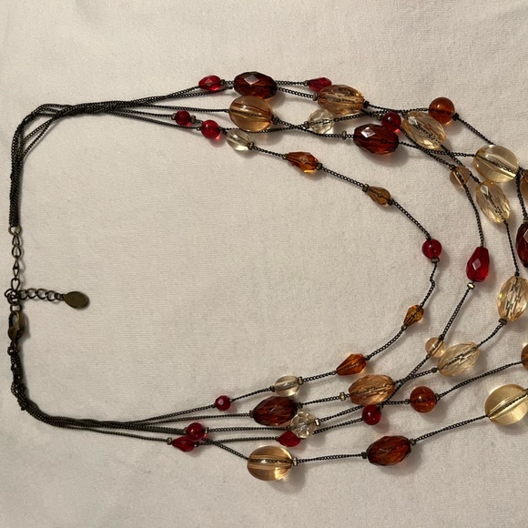 5 stranded beaded necklace - Picture 2 of 5